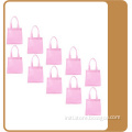 Wholesale best selling high quality shopping bag pink ribbon